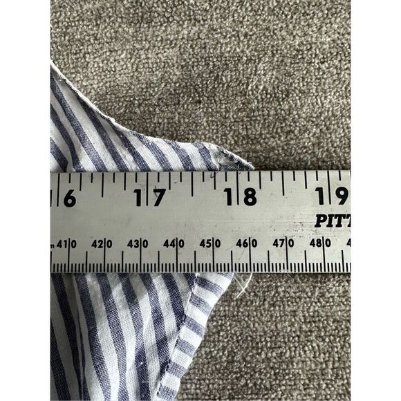 Esprit Striped Cotton Sleeveless Top Womens 10 Blue White Coastal Cottage Preppy - Picture 7 of 12